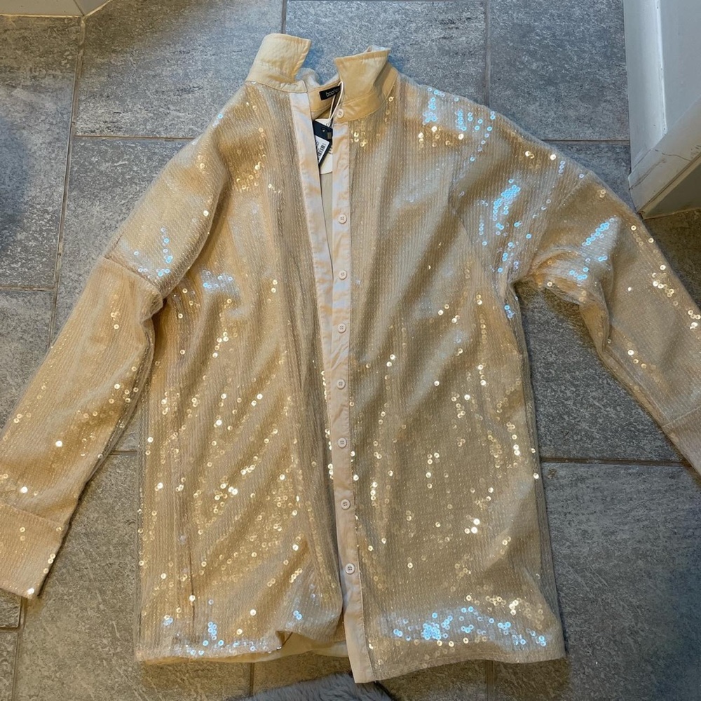 unused sparkly dress/button up from Boohoo